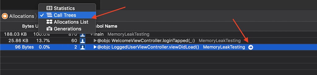 Demo 05 call tree detail