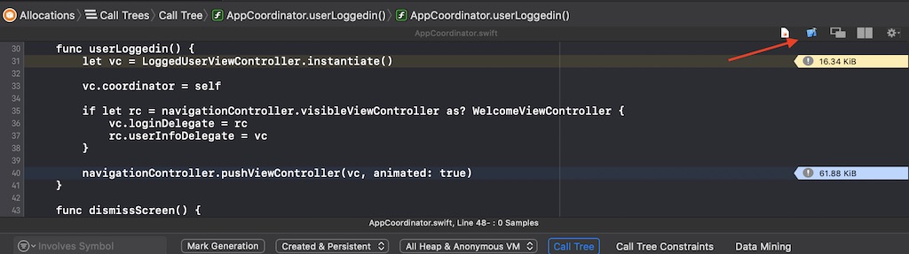 Demo 07 open coordinator code in xcode